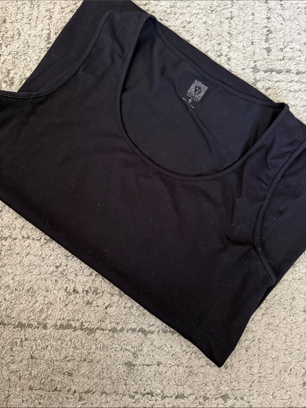 Anne Klein Sport Black Scoop-Neck Bandeau Tank
